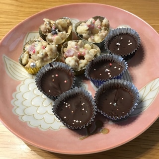 友チョコに♡簡単量産！カップチョコ